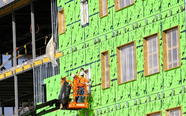 March 2026 construction operations for fiscal year 2024-funded $55.75 million Collective Training Officers Quarters Project at Fort McCoy