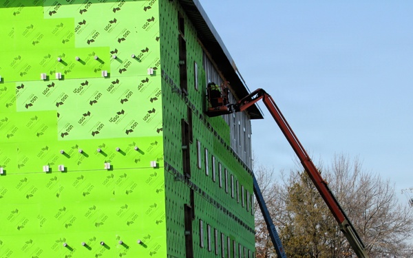 March 2026 construction operations for fiscal year 2024-funded $55.75 million Collective Training Officers Quarters Project at Fort McCoy