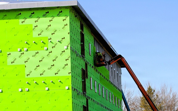 March 2026 construction operations for fiscal year 2024-funded $55.75 million Collective Training Officers Quarters Project at Fort McCoy