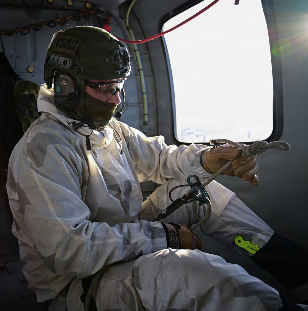 56th RQS and Swedish air force rangers joint personnel recovery training