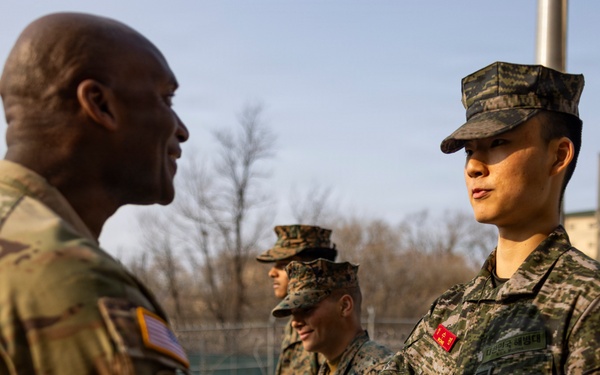 U.S. Marines with 1st MARDIV, foreign partners recognized during Freedom Shield 26