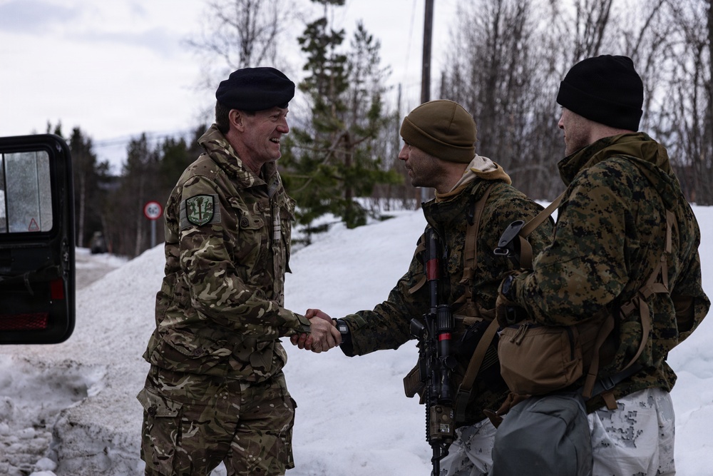 CORE26 | Royal Navy Vice Admiral Observes U.S. Marines During Arctic Exercise