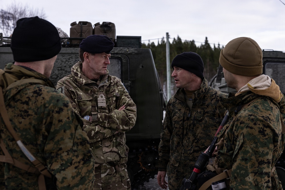 CORE26 | Royal Navy Vice Admiral Observes U.S. Marines During Arctic Exercise