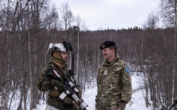 CORE26 | Royal Navy Vice Admiral Observes U.S. Marines During Arctic Exercise