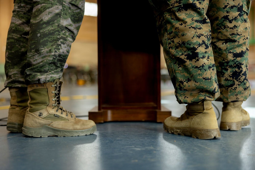 Marines with 1st Marine Division, 1st ROK Marine Division attend ROC drill during Freedom Shield 26