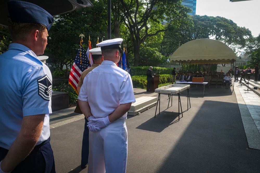 DPAA conducts Repatriation Ceremony at the U.S. Embassy in Thailand