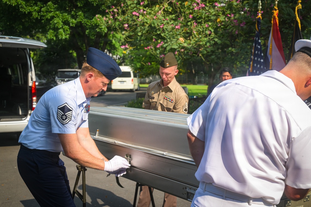 DPAA conducts Repatriation Ceremony at the U.S. Embassy in Thailand