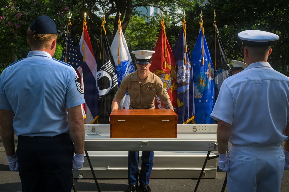 DPAA conducts Repatriation Ceremony at the U.S. Embassy in Thailand