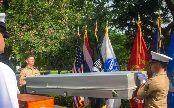 DPAA conducts Repatriation Ceremony at the U.S. Embassy in Thailand