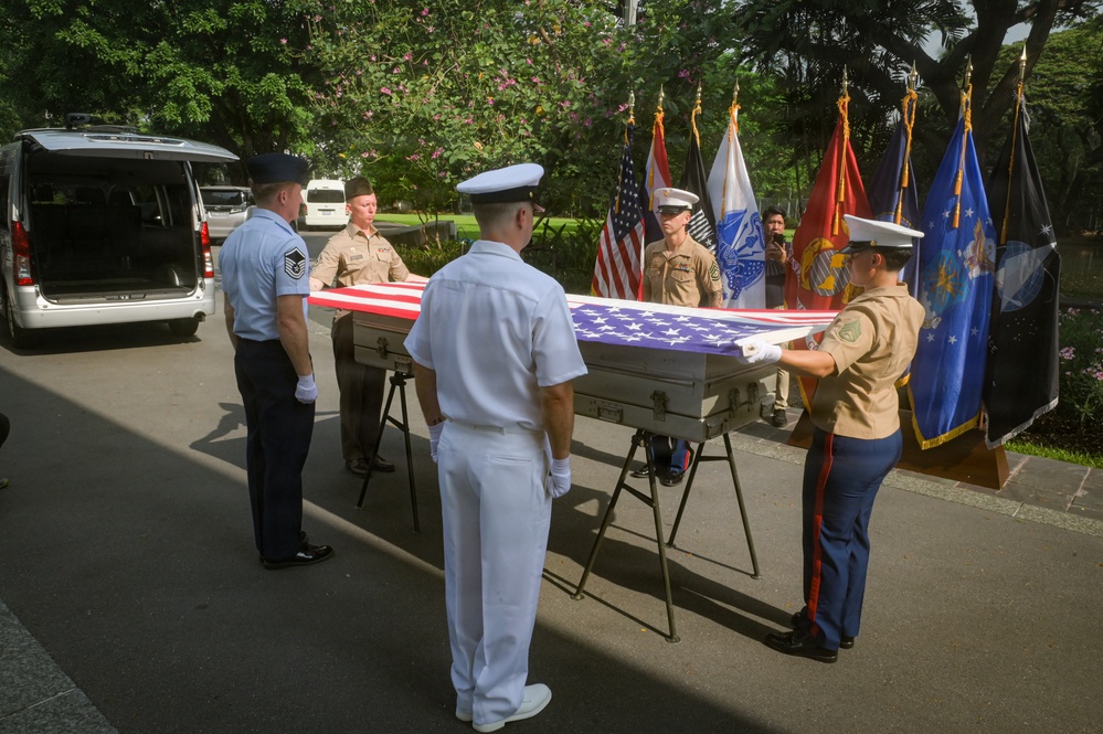 DPAA conducts Repatriation Ceremony at the U.S. Embassy in Thailand