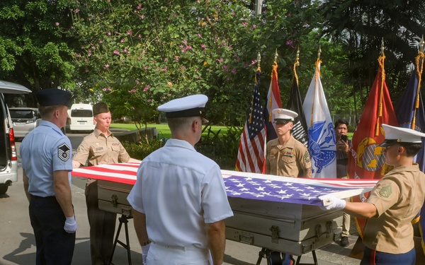 DPAA conducts Repatriation Ceremony at the U.S. Embassy in Thailand