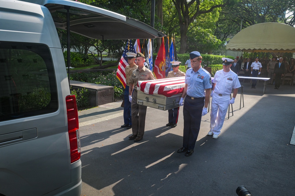 DPAA conducts Repatriation Ceremony at the U.S. Embassy in Thailand