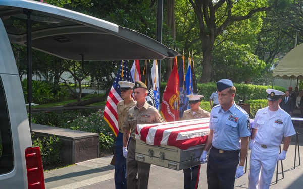 DPAA conducts Repatriation Ceremony at the U.S. Embassy in Thailand