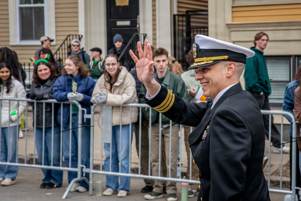 Pre-Commissioning Unit (PCU) Harvey C. Barnum Jr. (DDG 124) Crew March in Boston St. Patrick’s Day Parade