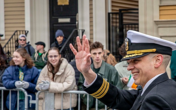 Pre-Commissioning Unit (PCU) Harvey C. Barnum Jr. (DDG 124) Crew March in Boston St. Patrick’s Day Parade