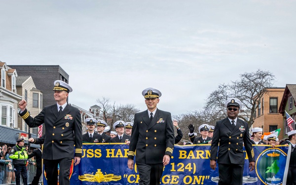 Pre-Commissioning Unit (PCU) Harvey C. Barnum Jr. (DDG 124) Crew March in Boston St. Patrick’s Day Parade