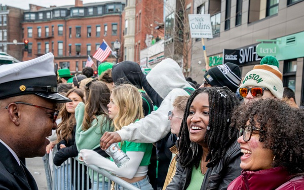 Pre-Commissioning Unit (PCU) Harvey C. Barnum Jr. (DDG 124) Crew March in Boston St. Patrick’s Day Parade