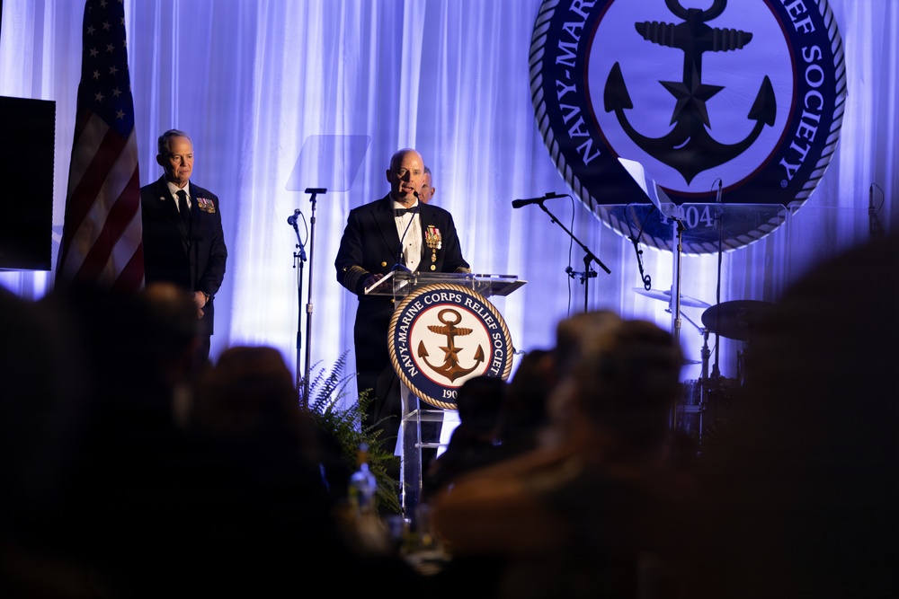 The Commandant, Gen. Eric M. Smith is the guest of honor of the Navy Marine Corps Relief Society Ball