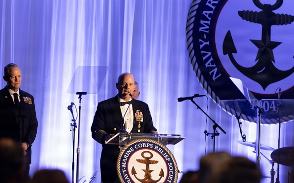 The Commandant, Gen. Eric M. Smith is the guest of honor of the Navy Marine Corps Relief Society Ball