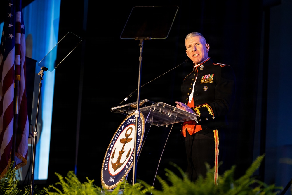 The Commandant, Gen. Eric M. Smith is the guest of honor of the Navy Marine Corps Relief Society Ball
