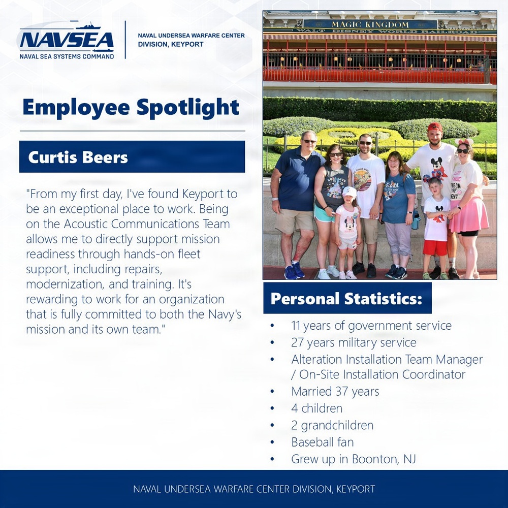 NUWC Division, Keyport Employee Spotlight: Curtis Beers