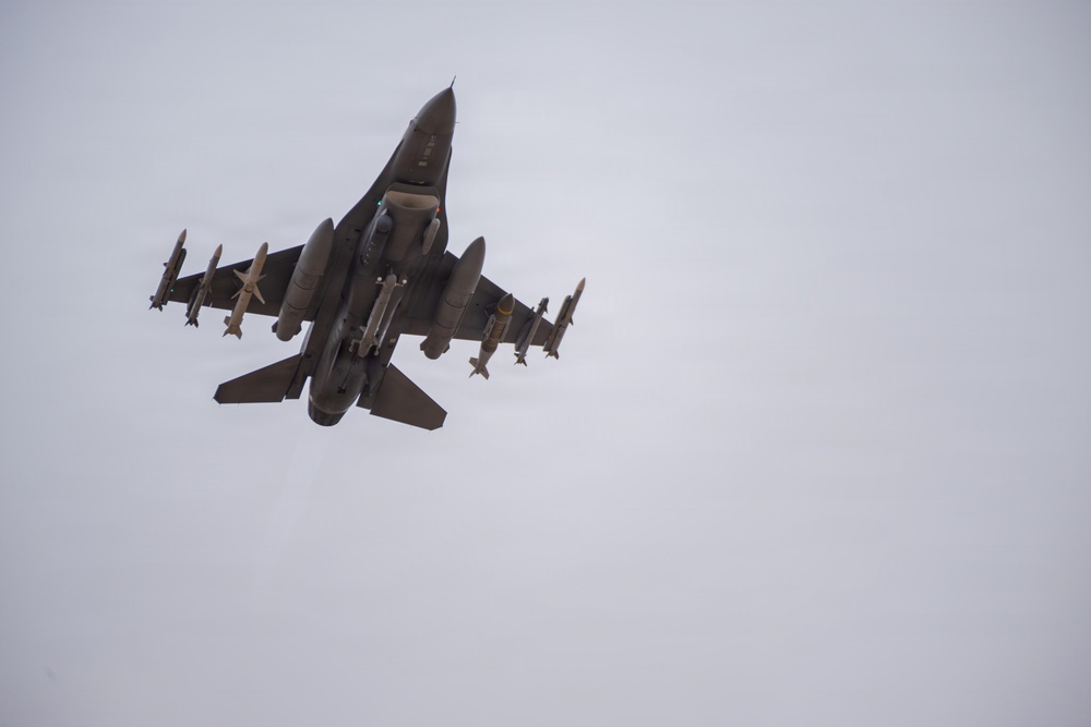U.S. Air Force Fighter Jets Take Off During Operation Epic Fury