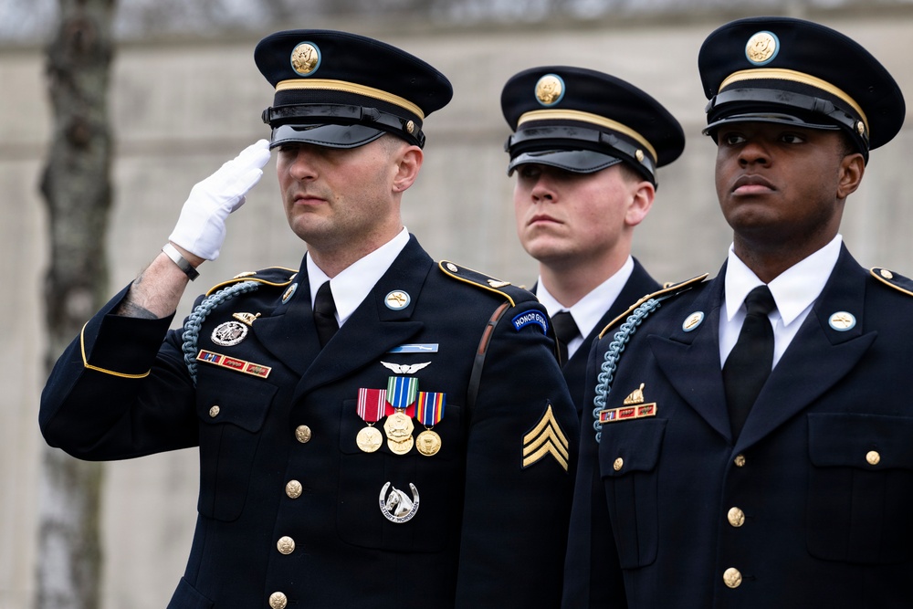 Military Funeral Honors are Conducted for U.S. Army Cpl. Thaddeus Pecorak