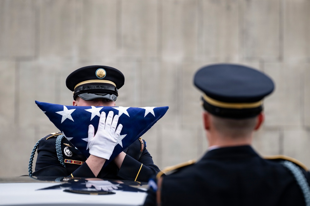 Military Funeral Honors are Conducted for U.S. Army Cpl. Thaddeus Pecorak