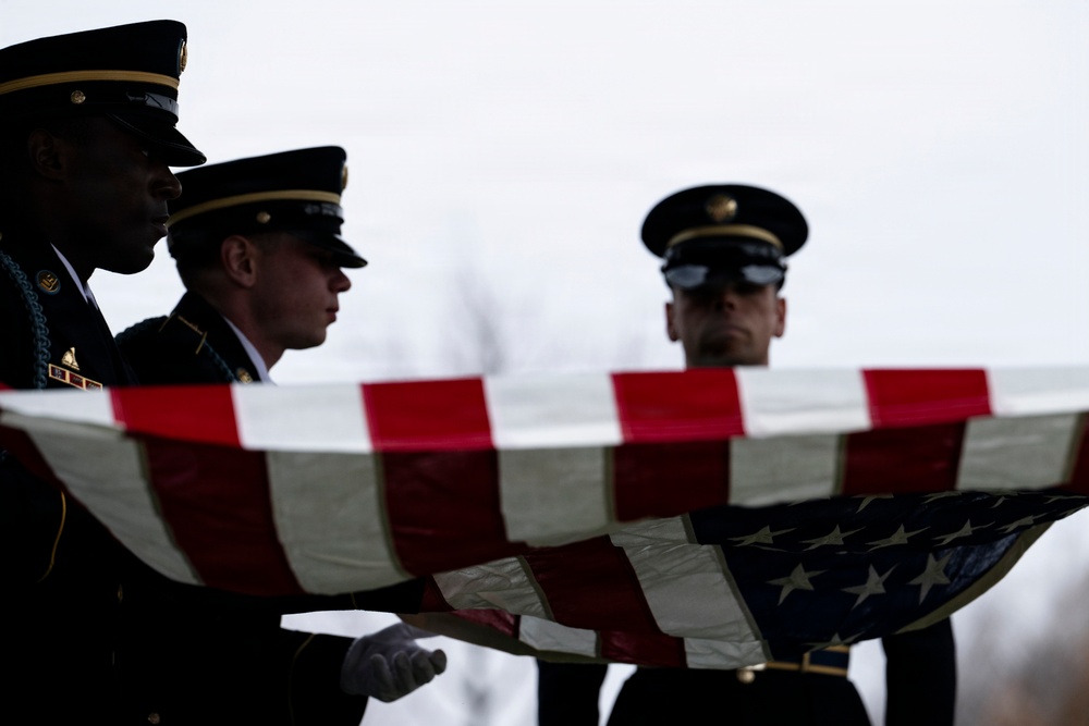 Military Funeral Honors are Conducted for U.S. Army Cpl. Thaddeus Pecorak