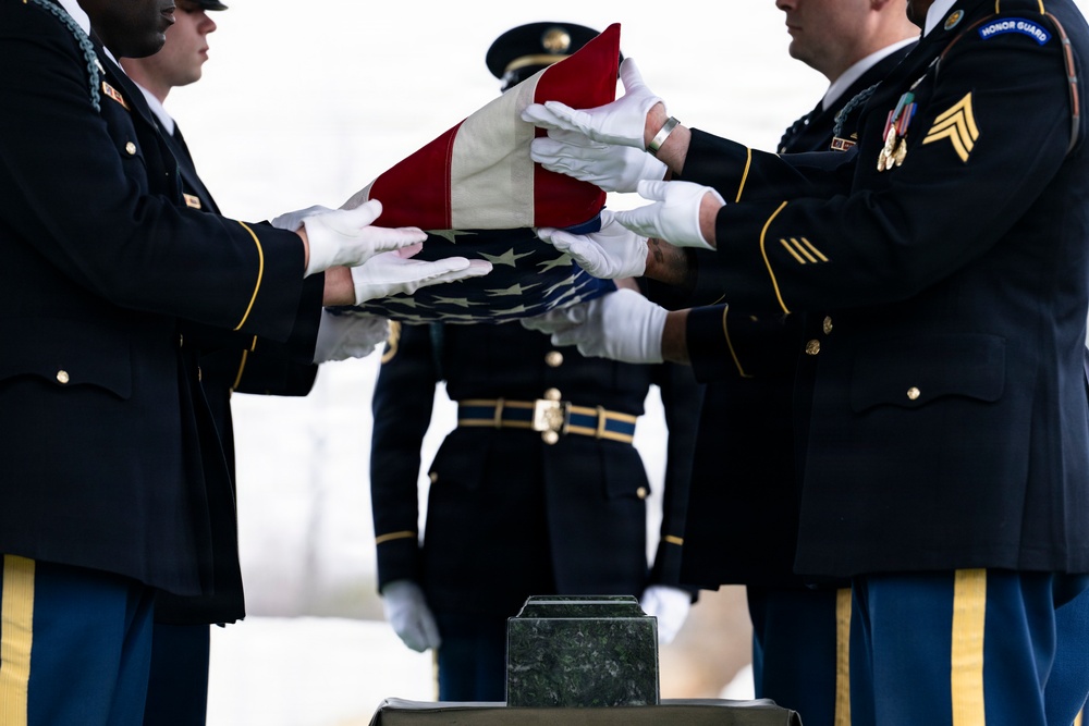 Military Funeral Honors are Conducted for U.S. Army Cpl. Thaddeus Pecorak