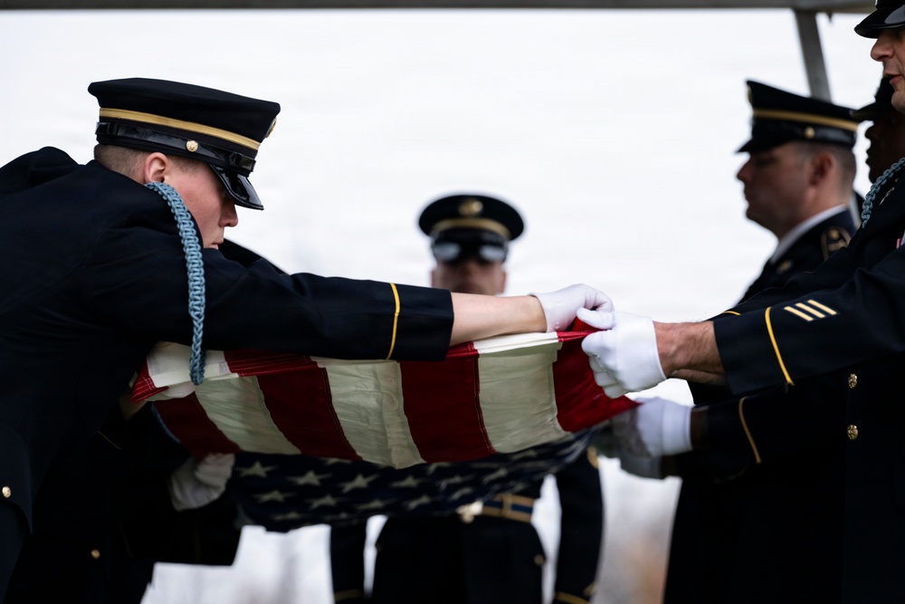 Military Funeral Honors are Conducted for U.S. Army Cpl. Thaddeus Pecorak