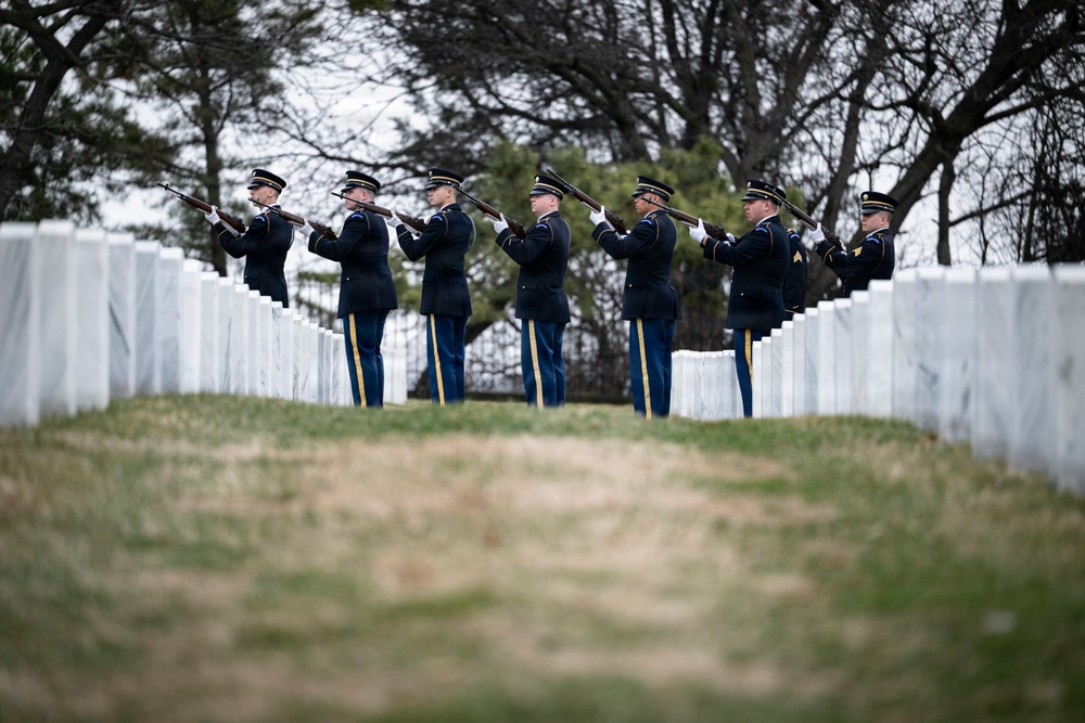 Military Funeral Honors are Conducted for U.S. Army Cpl. Thaddeus Pecorak