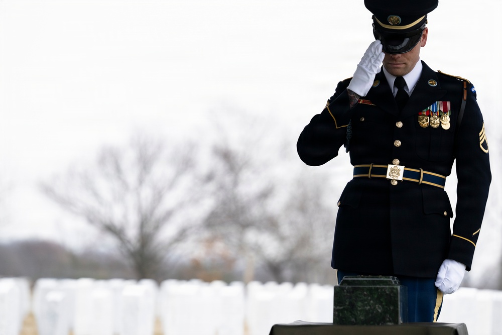 Military Funeral Honors are Conducted for U.S. Army Cpl. Thaddeus Pecorak