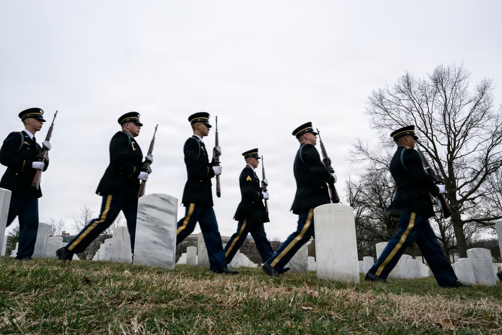 Military Funeral Honors are Conducted for U.S. Army Cpl. Thaddeus Pecorak