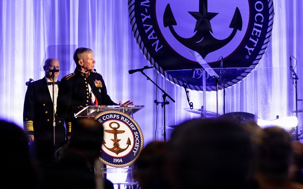 The Commandant, Gen. Eric M. Smith is the guest of honor of the Navy Marine Corps Relief Society Ball