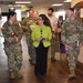 Mrs. Kimberly Weimer, spouse of SMA Weimer, visits Lyster Army Health Clinic