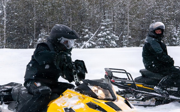 Coast Guard Northeast Conducts Snowmobile Training with Maine Customs and Border Patrol