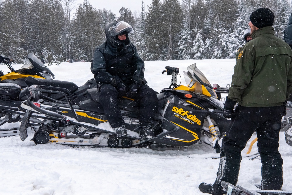 Coast Guard Northeast Conducts Snowmobile Training with Maine Customs and Border Patrol