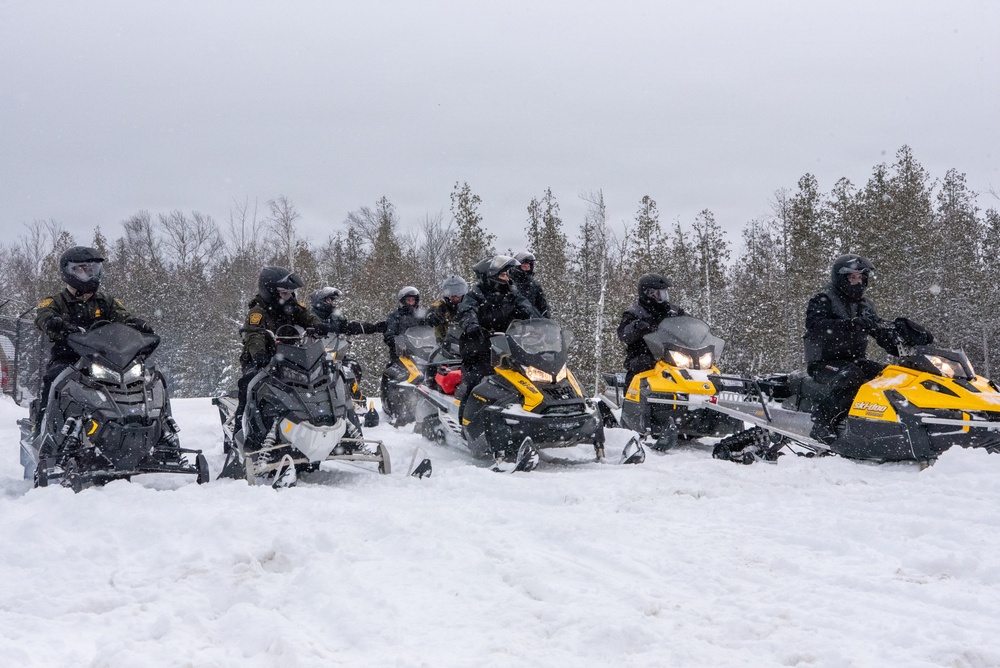 Coast Guard Northeast Conducts Snowmobile Training with Maine Customs and Border Patrol