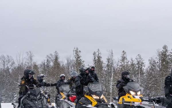 Coast Guard Northeast Conducts Snowmobile Training with Maine Customs and Border Patrol