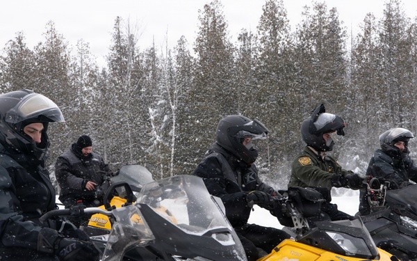 Coast Guard Northeast Conducts Snowmobile Training with Maine Customs and Border Patrol&amp;#xA;