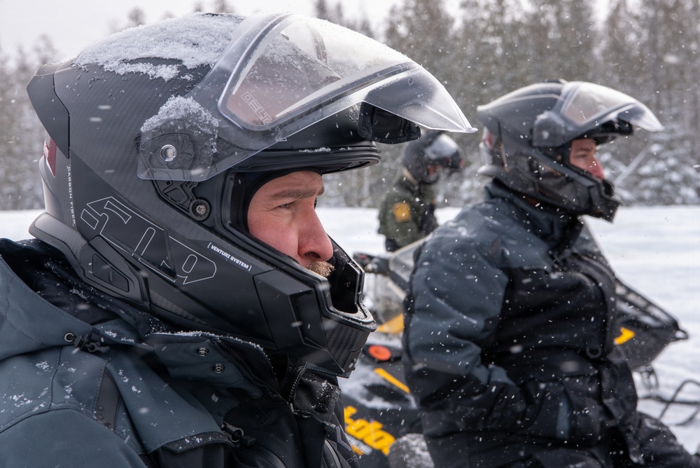 Coast Guard Northeast Conducts Snowmobile Training with Maine Customs and Border Patrol