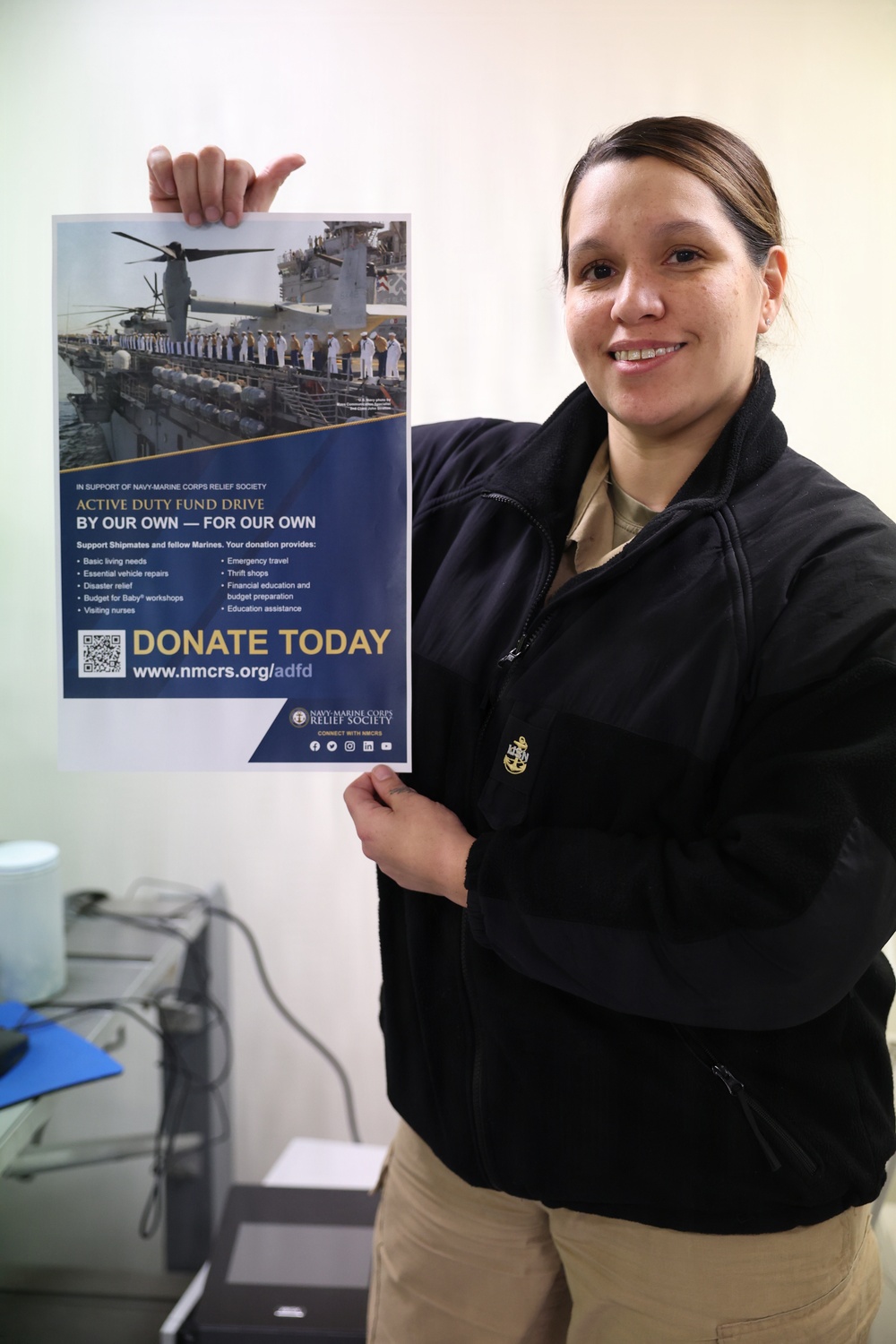 PCU John F. Kennedy participates in the annual Navy-Marine Corps Relief Society (NMCRS) fund drive.