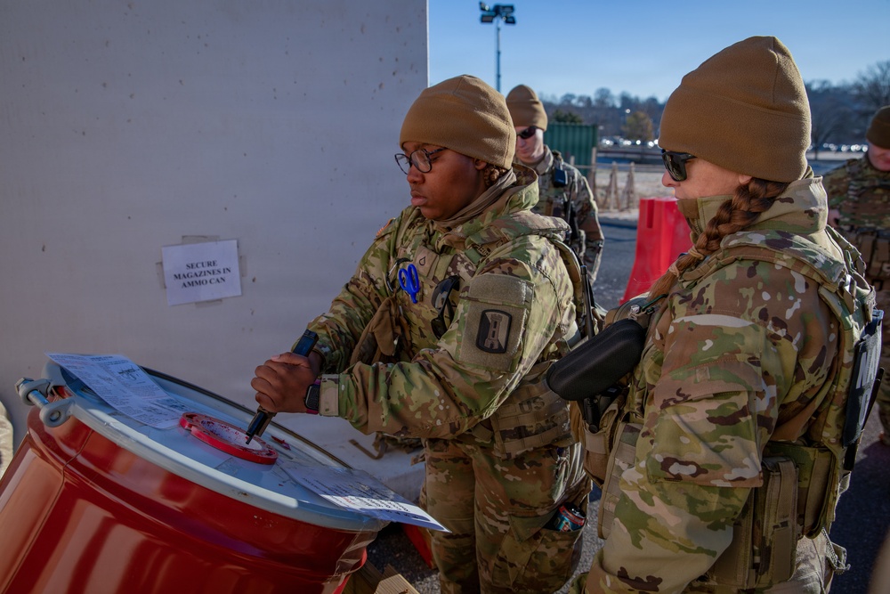 Mississippi National Guard Soldiers prepare to patrol in Washington, D.C.