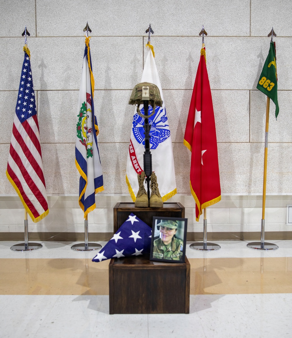 WVNG Soldiers honor Spc. Sarah Beckstrom during 863rd Military Police Company memorial ceremony