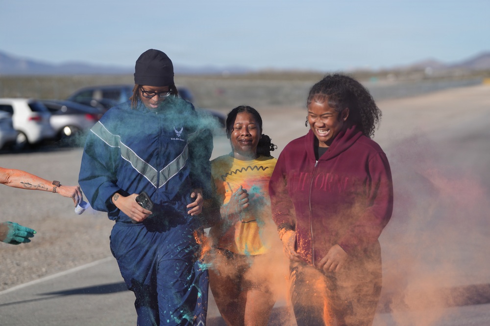 Creech AFB airmen run 3K to support teen dating violence awareness