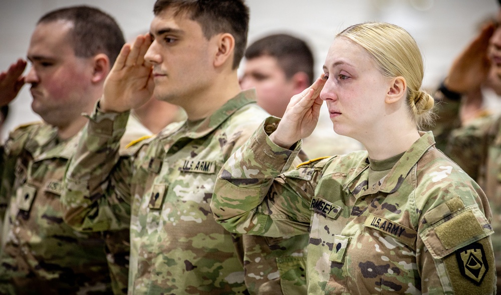 WVNG Soldiers honor Spc. Sarah Beckstrom during 863rd Military Police Company memorial ceremony