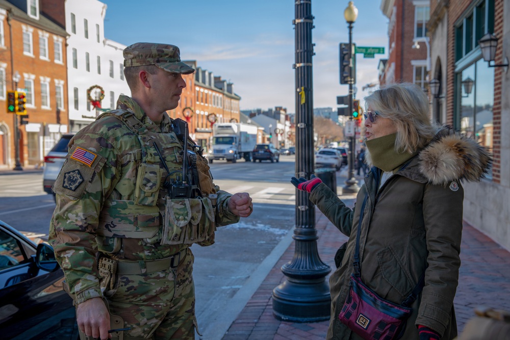 Mississippi National Guard Soldiers patrol in Washington, D.C.