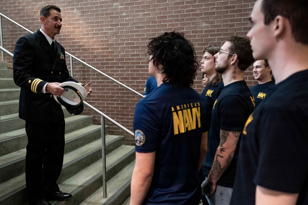 Future Sailors Enlist During Navy Night at Angel of the Winds Arena
