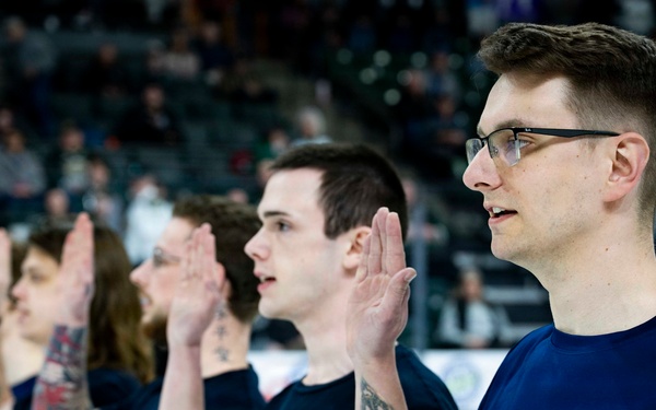 Future Sailors Enlist During Navy Night at Angel of the Winds Arena